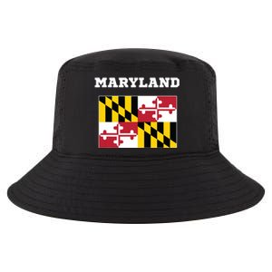 Maryland American Usa Top Travel Flag Gift Cool Comfort Performance Bucket Hat