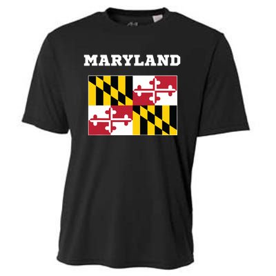 Maryland American Usa Top Travel Flag Gift Cooling Performance Crew T-Shirt