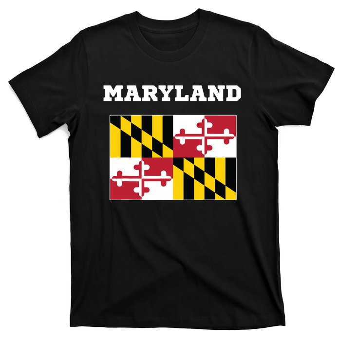 Maryland American Usa Top Travel Flag Gift T-Shirt