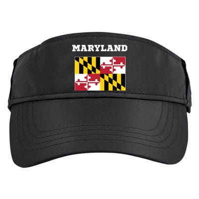 Maryland American Usa Top Travel Flag Gift Adult Drive Performance Visor