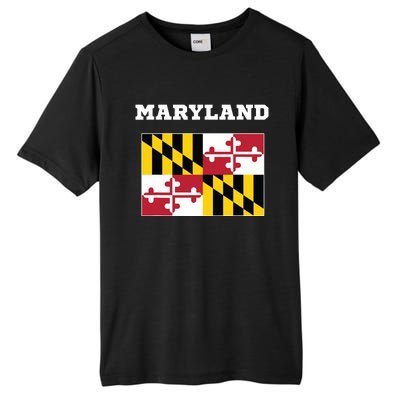 Maryland American Usa Top Travel Flag Gift Tall Fusion ChromaSoft Performance T-Shirt