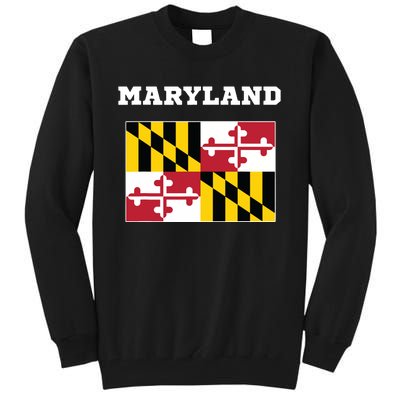 Maryland American Usa Top Travel Flag Gift Tall Sweatshirt