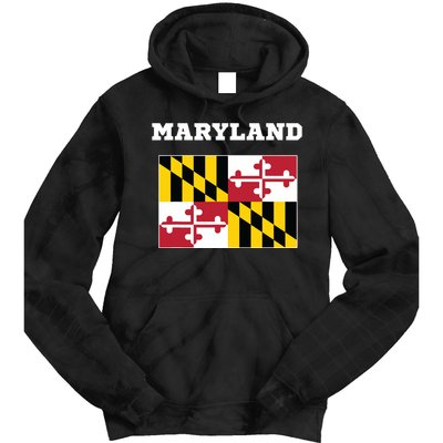 Maryland American Usa Top Travel Flag Gift Tie Dye Hoodie