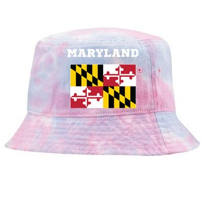 Maryland American Usa Top Travel Flag Gift Tie-Dyed Bucket Hat