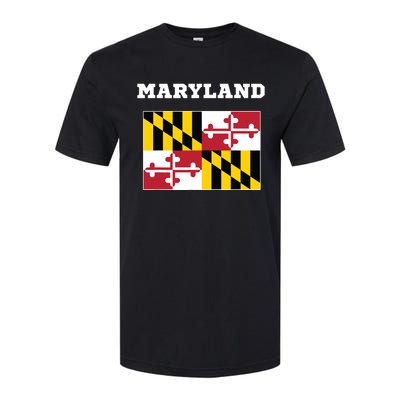 Maryland American Usa Top Travel Flag Gift Softstyle CVC T-Shirt