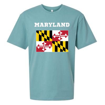 Maryland American Usa Top Travel Flag Gift Sueded Cloud Jersey T-Shirt