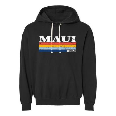 Maui Hawaii Vintage 1980s Style Garment-Dyed Fleece Hoodie