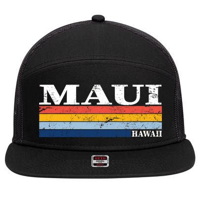 Maui Hawaii Vintage 1980s Style 7 Panel Mesh Trucker Snapback Hat