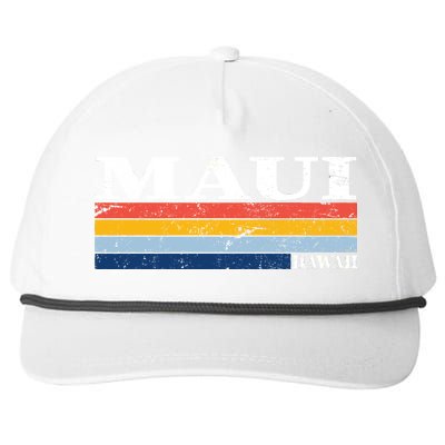 Maui Hawaii Vintage 1980s Style Snapback Five-Panel Rope Hat