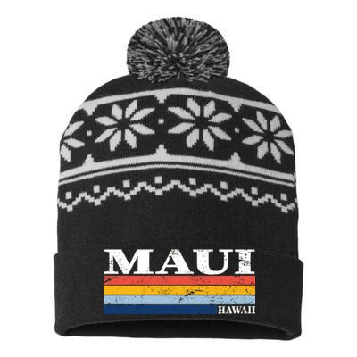 Maui Hawaii Vintage 1980s Style USA-Made Snowflake Beanie