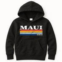 Maui Hawaii Vintage 1980s Style Kids Hoodie