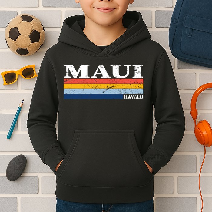 Maui Hawaii Vintage 1980s Style Kids Hoodie