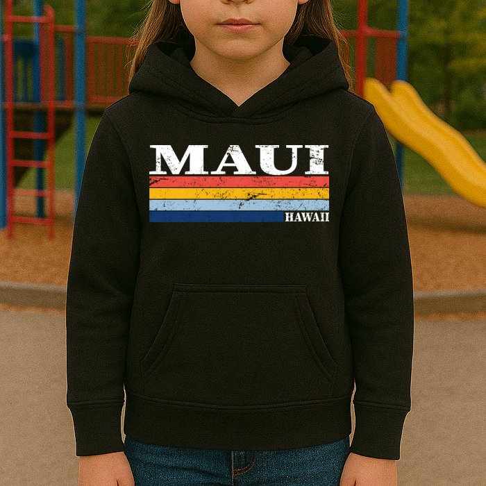 Maui Hawaii Vintage 1980s Style Kids Hoodie