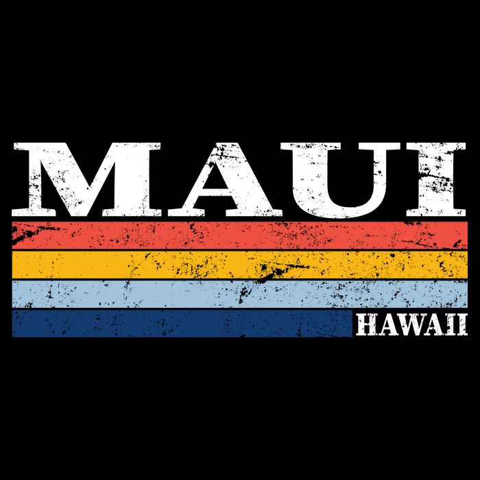 Maui Hawaii Vintage 1980s Style Kids Hoodie
