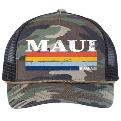 Maui Hawaii Vintage 1980s Style Retro Rope Trucker Hat Cap