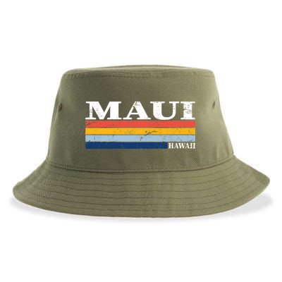 Maui Hawaii Vintage 1980s Style Sustainable Bucket Hat