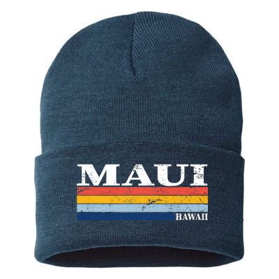 Maui Hawaii Vintage 1980s Style Sustainable Knit Beanie