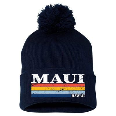 Maui Hawaii Vintage 1980s Style Pom Pom 12in Knit Beanie