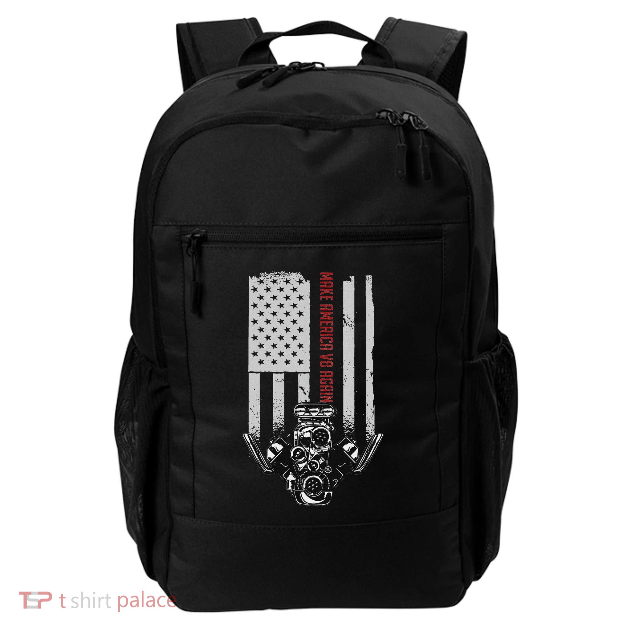 Make America V8 Again Usa V8 Engine Daily Commute Backpack