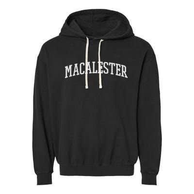 Macalester Arch Vintage College University Alumni Style Garment-Dyed Fleece Hoodie