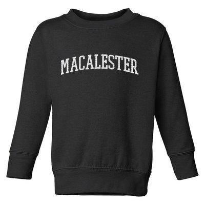 Macalester Arch Vintage College University Alumni Style Toddler Sweatshirt