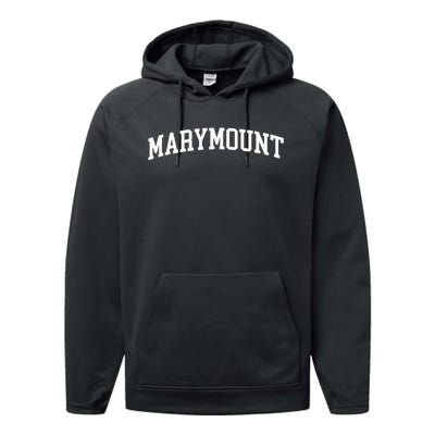 Marymount Arch Vintage Retro College Athletic Sports Performance Fleece Hoodie