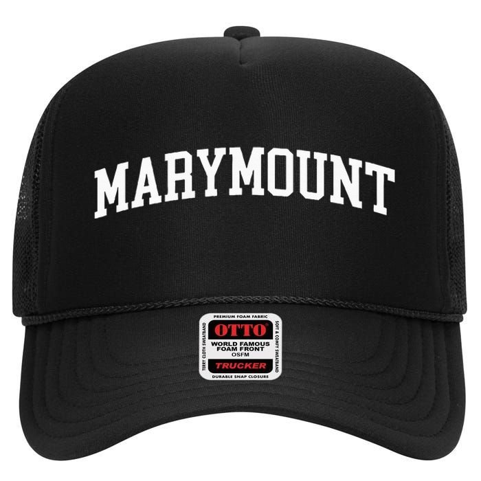 Marymount Arch Vintage Retro College Athletic Sports High Crown Mesh Back Trucker Hat