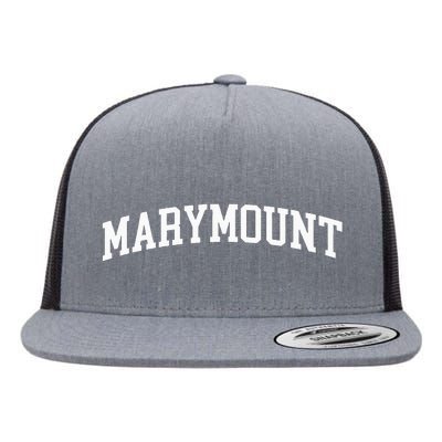 Marymount Arch Vintage Retro College Athletic Sports Flat Bill Trucker Hat