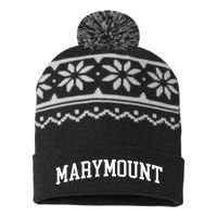 Marymount Arch Vintage Retro College Athletic Sports USA-Made Snowflake Beanie