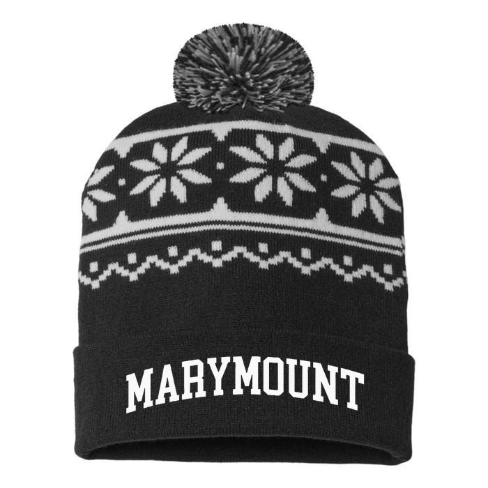 Marymount Arch Vintage Retro College Athletic Sports USA-Made Snowflake Beanie