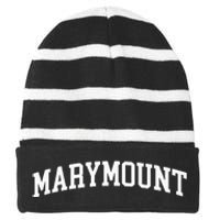 Marymount Arch Vintage Retro College Athletic Sports Striped Beanie with Solid Band