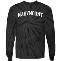 Marymount Arch Vintage Retro College Athletic Sports Tie-Dye Long Sleeve Shirt