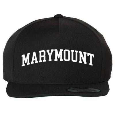 Marymount Arch Vintage Retro College Athletic Sports Wool Snapback Cap