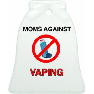 Moms Against Vaping Ceramic Bell Ornament