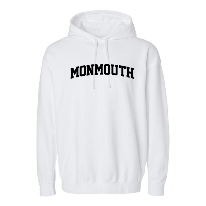 Monmouth Arch Vintage College Athletic Sport Garment-Dyed Fleece Hoodie