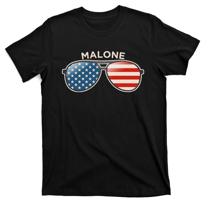 Malone Al Vintage Us Flag Sunglasses T-Shirt