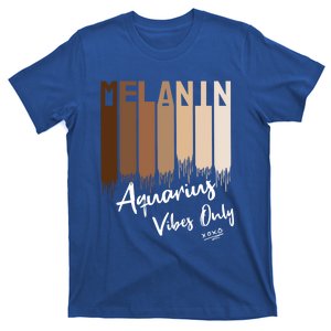 Melanin Aquarius Vibes Only Zodiac Sign For Black Gift T-Shirt