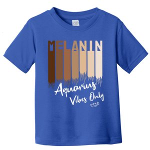 Melanin Aquarius Vibes Only Zodiac Sign For Black Gift Toddler T-Shirt