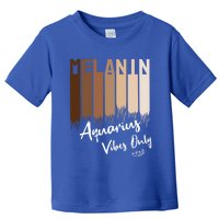 Melanin Aquarius Vibes Only Zodiac Sign For Black Gift Toddler T-Shirt