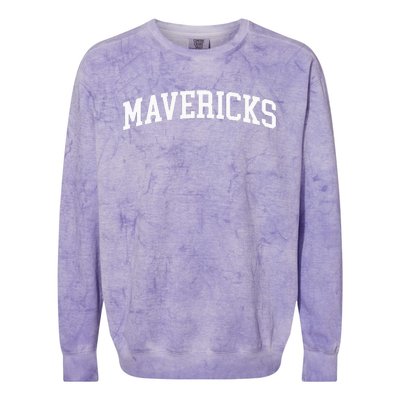 Mavericks Arch Vintage Retro College Colorblast Crewneck Sweatshirt