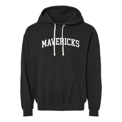 Mavericks Arch Vintage Retro College Garment-Dyed Fleece Hoodie