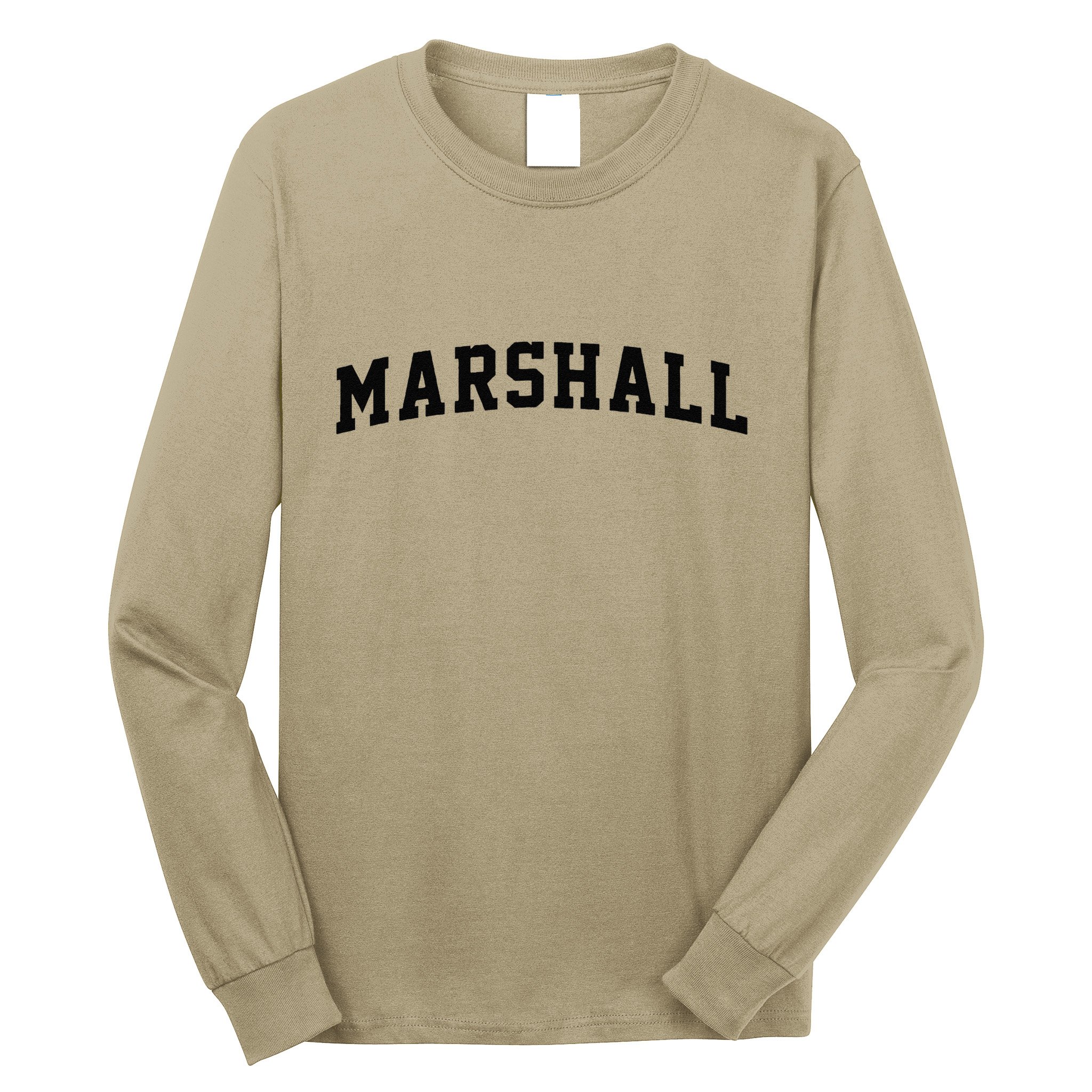 Marshall Arch Vintage College Athletic Sport Long Sleeve Shirt