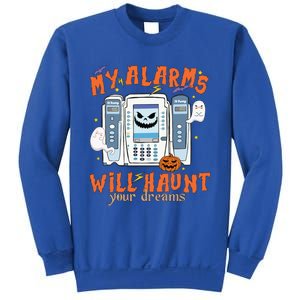 My Alarms Will Haunt Your Dreams Funny Icu Nurse Halloween Cool Gift Sweatshirt