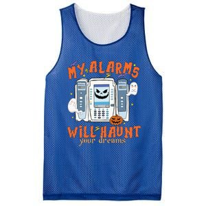 My Alarms Will Haunt Your Dreams Funny Icu Nurse Halloween Cool Gift Mesh Reversible Basketball Jersey Tank