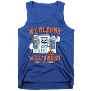 My Alarms Will Haunt Your Dreams Funny Icu Nurse Halloween Cool Gift Tank Top