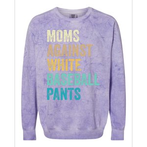 Moms Against White Baseball Pants Funny Colorblast Crewneck Sweatshirt