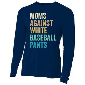 Moms Against White Baseball Pants Funny Cooling Performance Long Sleeve Crew