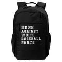 Moms Against White Baseball Pants Daily Commute Backpack