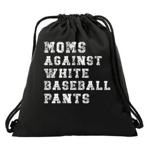 Moms Against White Baseball Pants Drawstring Bag