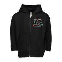 Might As Well Sleep Under The Tree Christmas Family Toddler Zip Fleece Hoodie